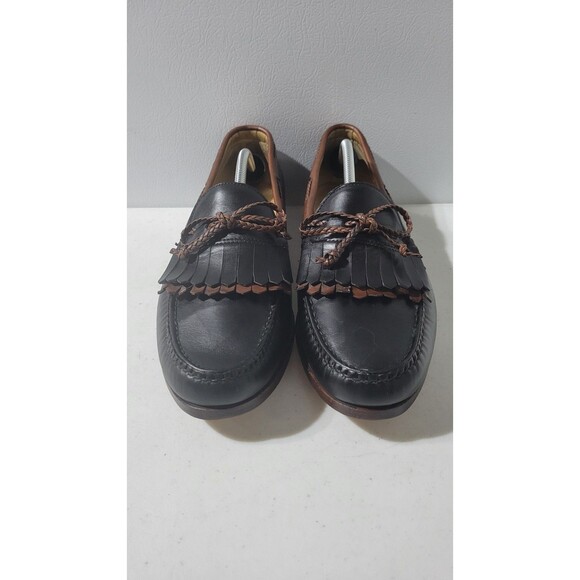Allen Edmonds Woodstock Loafers Mens Size 9.5 3E Two Tone Black Brown main image 4
